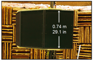 Photo showing loudspeaker dimensions