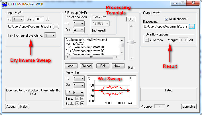 CAT MultiVolver showing the convolution process